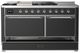 Ilve® Majestic III 60" Graphite Matte Pro Style Dual Fuel Liquid Propane Range with Solid Door and Chrome Trim-2