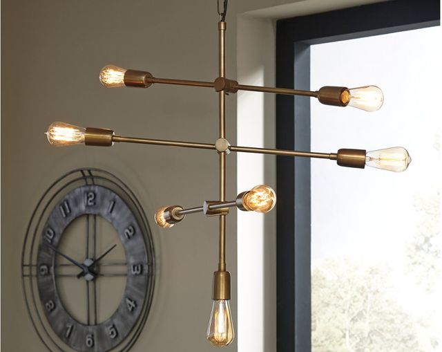 Signature Design by Ashley® Nastalya Gold Pendant Light-2