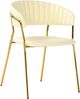 TOV Furniture Padma Set of 2 Cream Vegan Leather Chairs-2