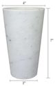 A & B Home White Marble Candle Holder-1