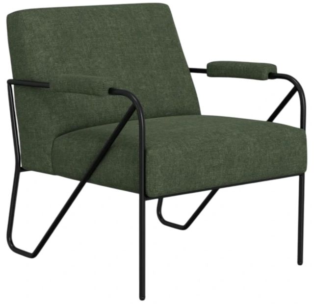 International Furniture Direct Lotus Olive/Matte Black Accent Chair-0