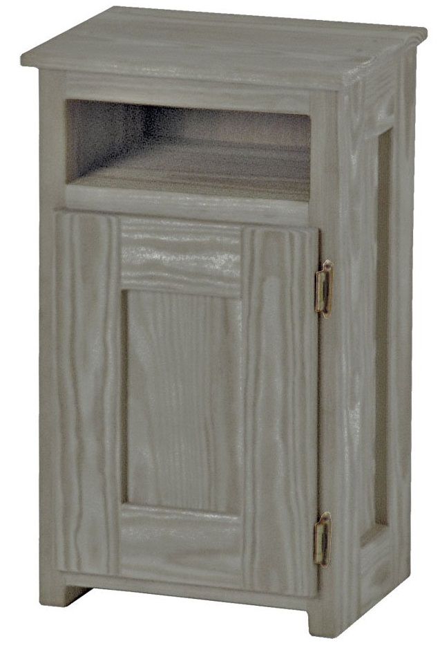 Crate Designs™ Furniture Storm Right Side Hinge Door Petite Nightstand with Lacquer Finish Top Only-0