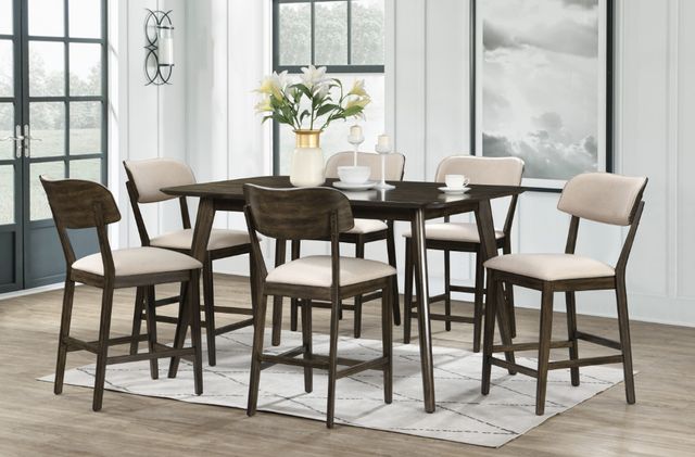 New Classic® Home Furnishings Rex Walnut Brown Counter Dining Table-1
