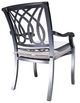 CabanaCoast® Customizable Bloom Aluminum Outdoor Dining Arm Chair-1