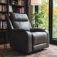 Primo™ International Brindle Charcoal Leather-Match Manual Swivel Glider Recliner-2