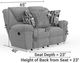 Catnapper Trifecta Smoke Manual Rocking Reclining Loveseat-2