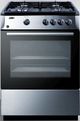 Summit® 24" Black with Stainless Steel Slide In Gas Range-0