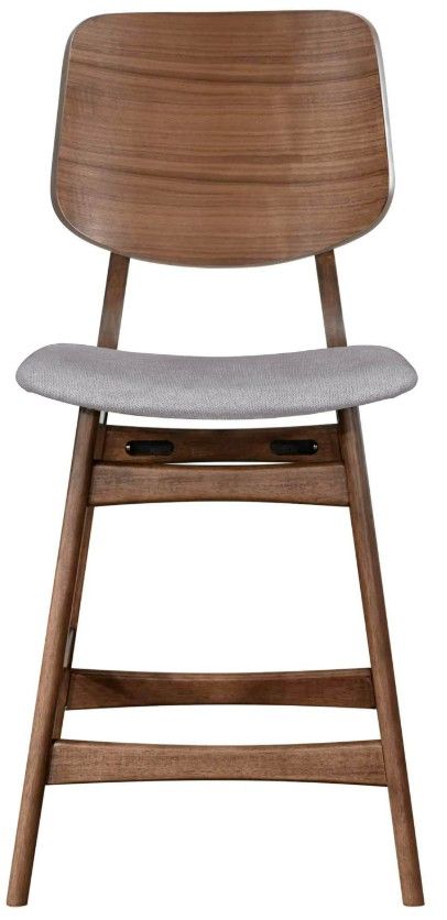 New Classic® Home Furnishings Oscar 5-Piece Gray/Walnut Counter Table Set-4