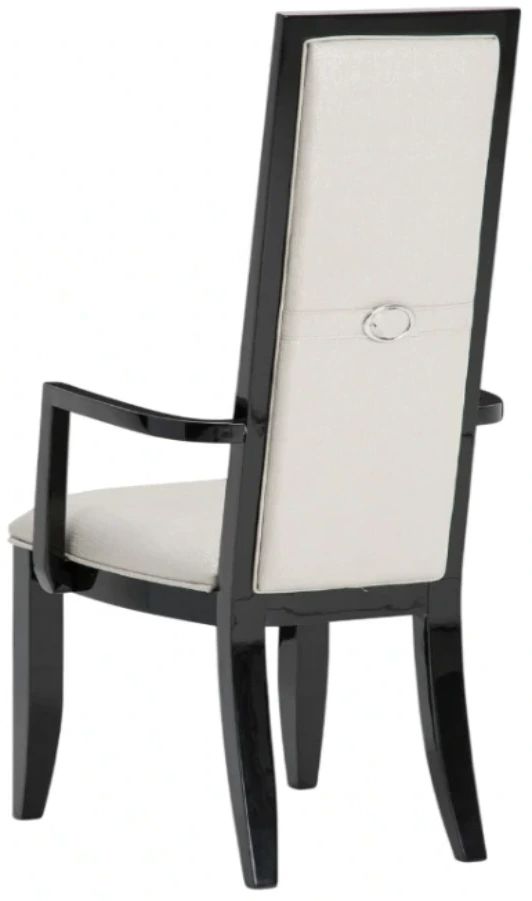 Michael Amini® Sky Tower Beige/Black Ice Arm Chair-1