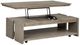 Magnussen Home® Conrad Stone Harbor Gray Lift Top Storage Cocktail Table-2