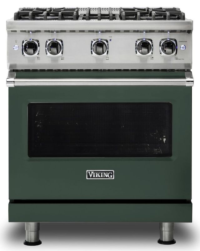 Viking® 5 Series 30" Blackforest Green Pro Style Liquid Propane Range-0