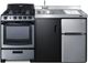 Summit® 63" Black and Stainless Steel All-In-One Kitchenette-0