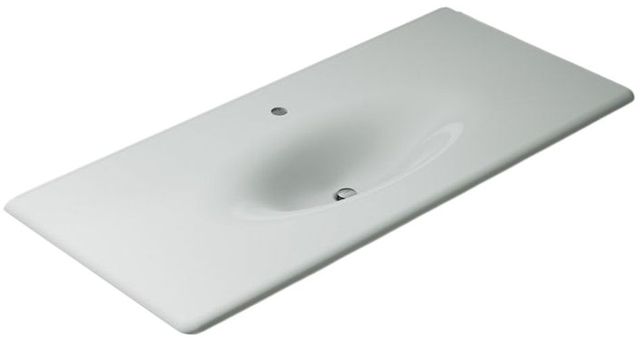 Kohler Iron/Impressions® Ice Grey 49" Enameled Cast Iron Vanity Top with Integrated Oval Sink-0