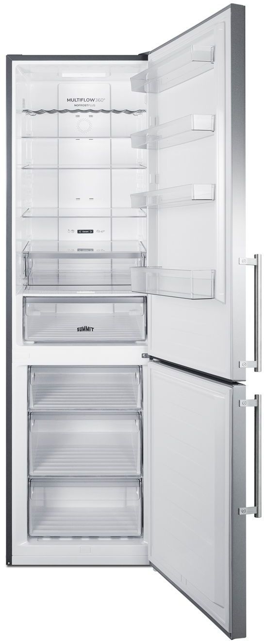 Summit® 11.72 Cu. Ft. Stainless Steel Counter Depth Bottom Freezer Refrigerator -2