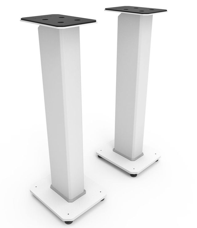 Kanto 30" Fillable White Speaker Stand Set-1