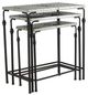 A & B Home 3-Piece Black/Gray Plant Stand Set-1