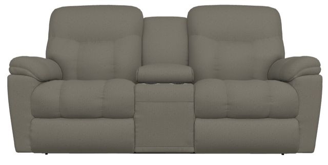 La-Z-Boy® Morrison Silver Power Reclining Loveseat with Console and Headrest-1