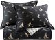 HiEnd Accents Conversation Reversible 3-Piece Deep Black/Warm Cream King Bedding Bundle-0