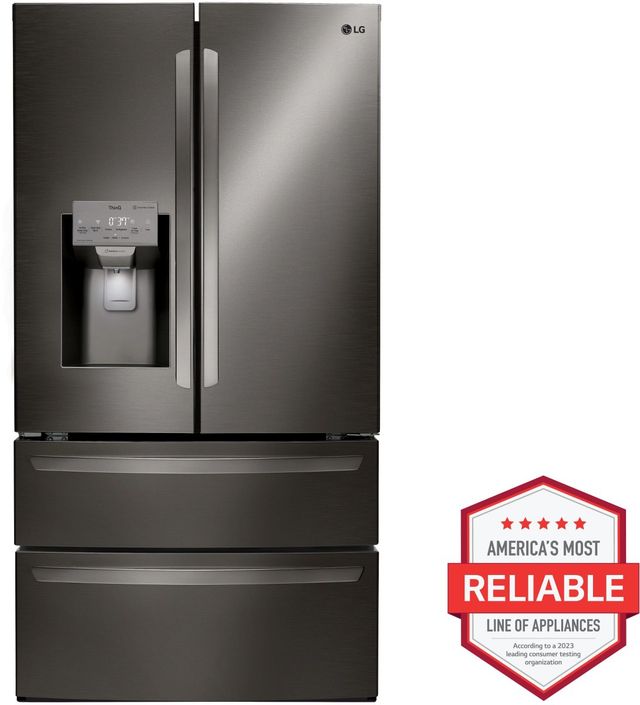 LG 36" 27.8 Cu. Ft. Black Stainless Steel French Door Refrigerator-1