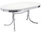Coaster® Retro 5-Piece Red/White Oval Dining Table Set-1