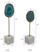 A & B Home 2-Piece Green/Gold/White Agate Decorative Statuaries Set-3