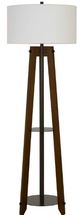Cal® Lighting & Accessories Bilzen Walnut/White Ash Wood Tripod Floor Lamp-0
