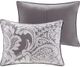 Olliix by Madison Park Vienna 6 Piece Grey Full/Queen Printed Duvet Cover Set-2