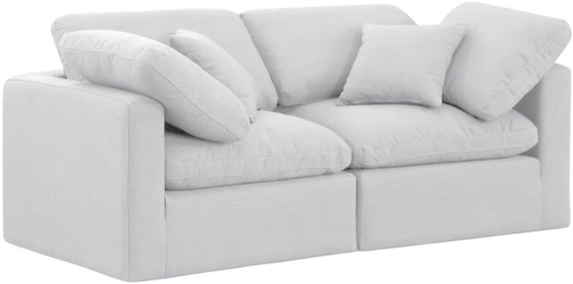 Meridian Furniture Indulge 2-Piece White 70" Sofa-0