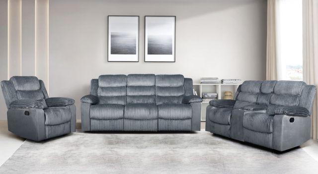 New Classic® Home Furnishings Willow Gray Manual Glider Recliner-1