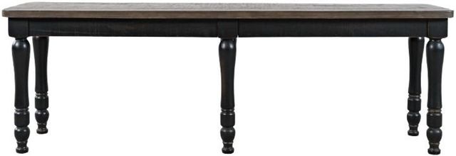 Jofran Inc. Madison County Brown/Vintage Black Dining Bench-2