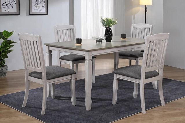 Urban Styles Furniture Lakeview 5-Piece Gray/Ivory Dining Set-1