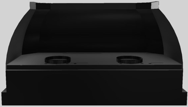Vent-A-Hood® Designer Series 54" Black Wall Mounted Range Hood-2