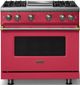 Viking® 5 Series 36" Valentine Pro Style Gas (NG) Range with Brushed Brass Trim-0