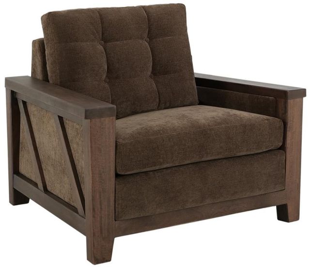 International Furniture Direct Walnut Brown/Reddish Brown Accent Chair-0