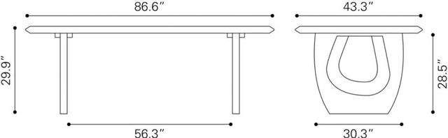 Zuo® Modern Arasan Black Dining Table-2
