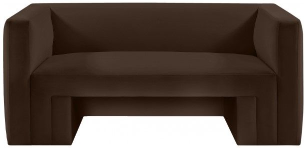 Meridian Furniture Henson Brown Velvet Loveseat-1