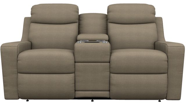 La-Z-Boy® Emmons Brindle Power Reclining Loveseat with Console, Headrest, and Lumbar-1