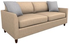 Best® Home Furnishings Customizable Bayment Leather Full Stationary Sofa Sleeper with Dark Walnut Legs