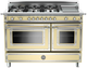 Bertazzoni Heritage Series 48" Free Standing Gas Ranges-Cream-0