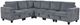 Homelegance® Walterboro 6-Piece Dark Gray L-Shape Sectional-0