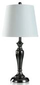 Stylecraft 3-Piece Blacked Nickel/White Lamp Set-2