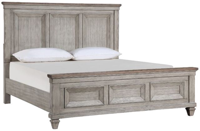 New Classic® Home Furnishings Mariana 4-Piece Vintage Creme California King Panel Bedroom Set-2