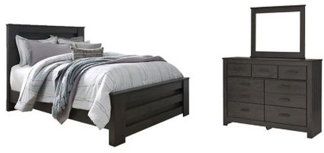 Signature Design by Ashley® Brinxton 2-Piece Charcoal Queen Panel Bed Set-0
