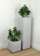 Le Present Squared Light Grey 39" Planter-4