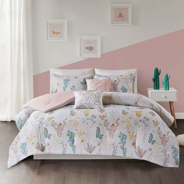 Olliix by Urban Habitat Kids Desert Bloom Red Multi Twin Cotton Printed Comforter Set-0
