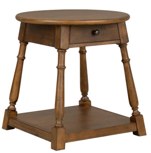 Legacy Classic Lake House Pinecone Round End Table-0
