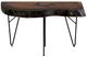 International Furniture Direct Parota Epoxy Stained Brown Sofa Table with Black Base-0
