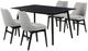 Armen Living Westmont and Azalea 5-Piece Grey/Black Dining Set-0