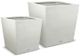 Le Present Low Tapered White 18" Planter-1