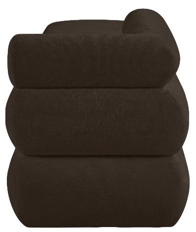 Meridian Furniture Kennedy Brown Chenille Fabric Bench-2